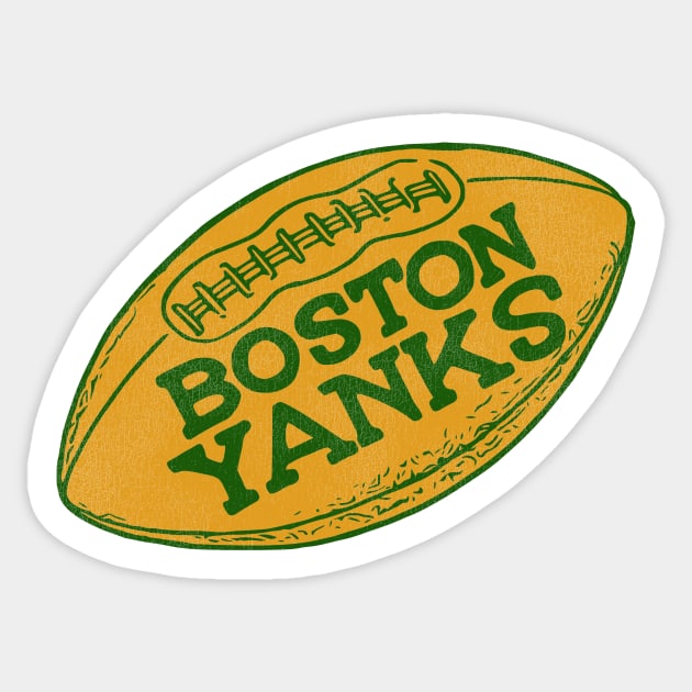 Defunct Boston Yanks Football Team Sticker by Defunctland